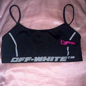 Off-White Black and Pink Sports Bra